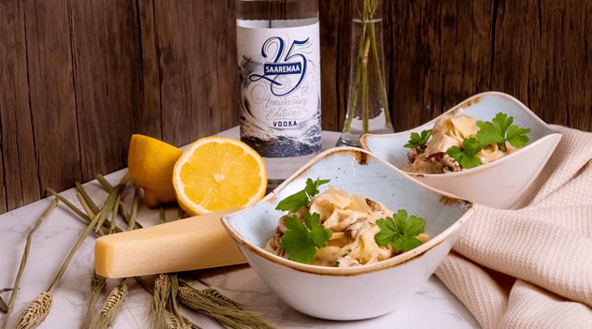 Kanapasta kooreses sidruni-viinakastmes