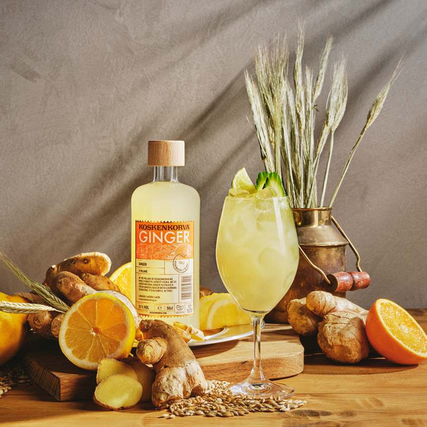 Koskenkorva Ginger Spritz kokteil