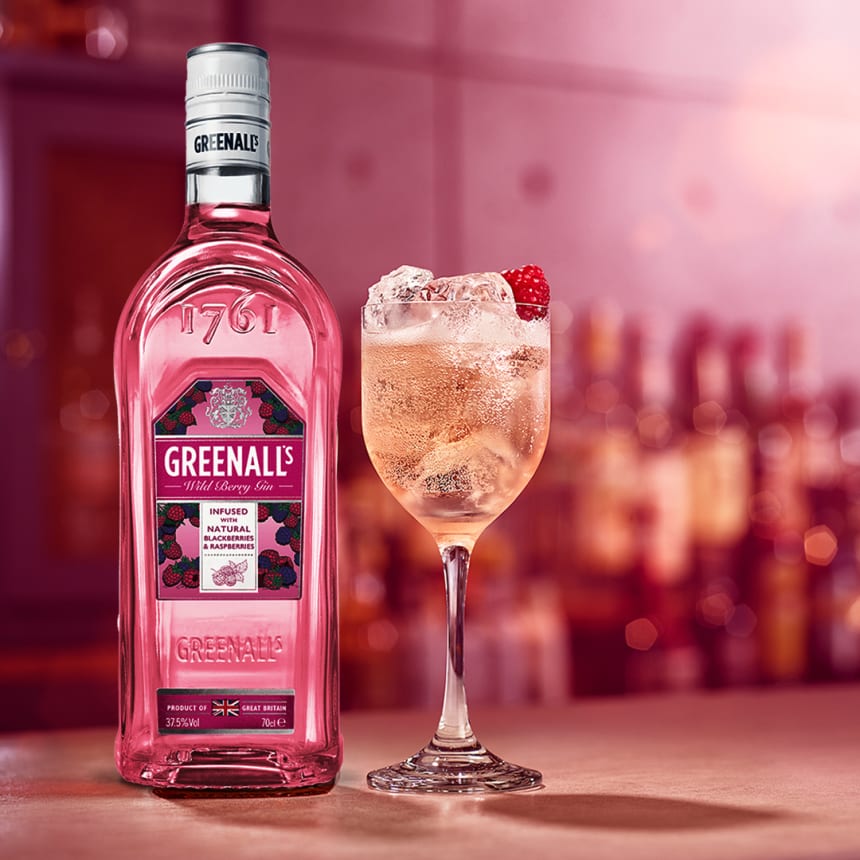 Marjane Gin & Tonic suhkruvaba Greenall’s Wild Berry Pink džinniga