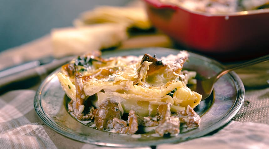 Seene-spinati lasanje