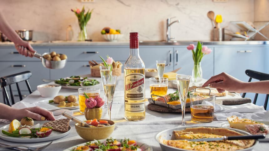 Easter dinner with O.P. Anderson Aquavit