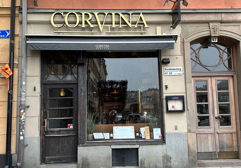 Corvina Enoteca, vinbar i Stockholm.