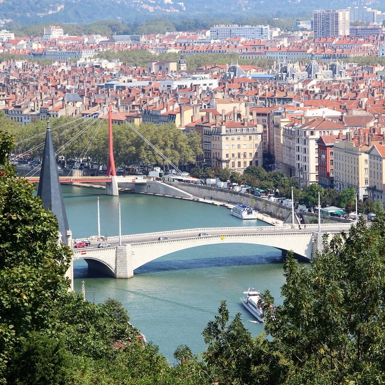 Utsikt över Lyon.