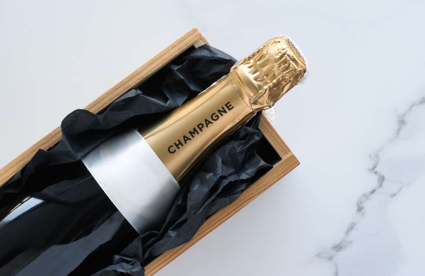 Fin Champagne att ge bort.