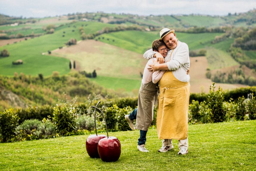 Peter och Carina Nordin i Marche, Italien.