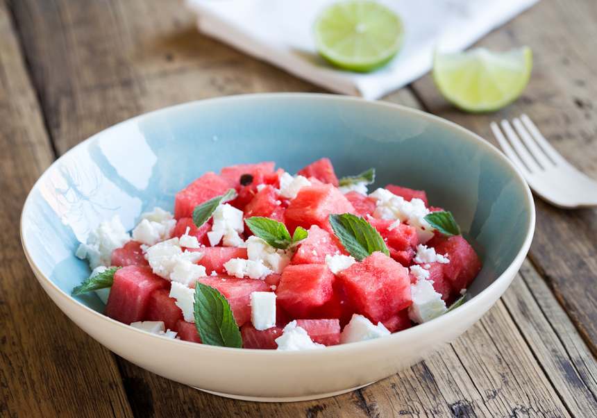 Vattenmelon med fetaost