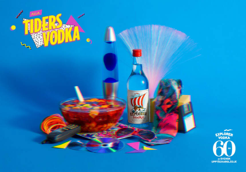 Explorer vodka med 90-tals prylar