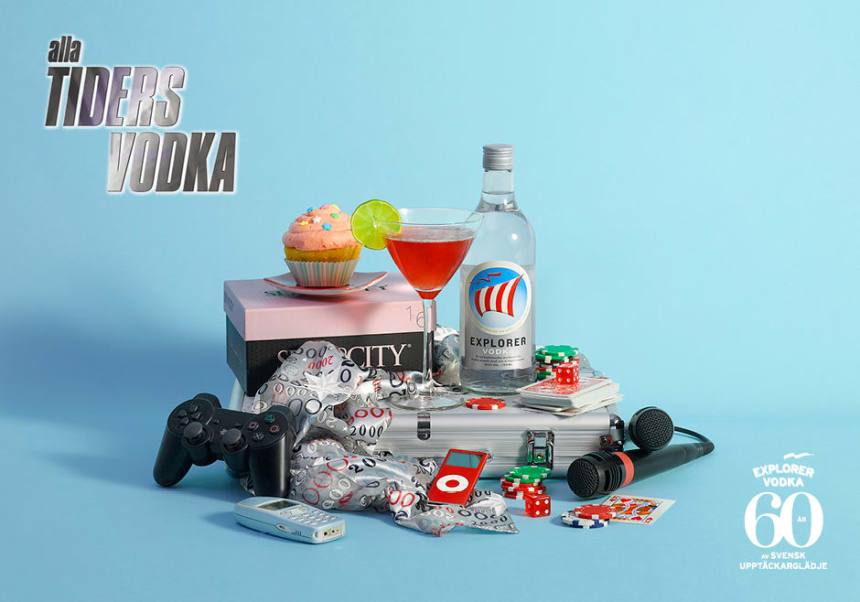 Explorer vodka med 00-tals prylar
