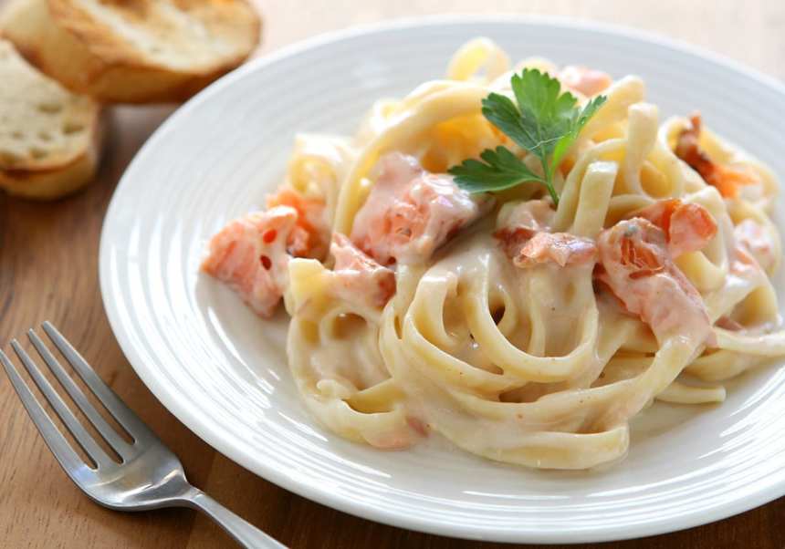 Fettucini med lax