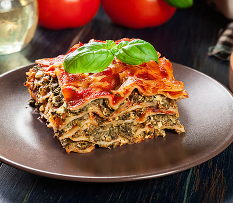 Vegetarisk lasagne med getost