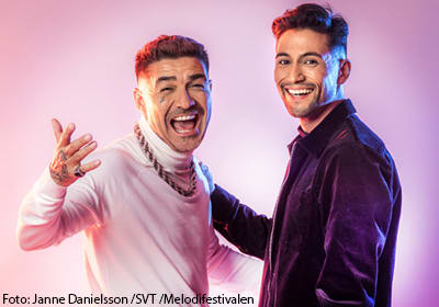 Mendez och Alvaro Estrella i Melodifestivalen