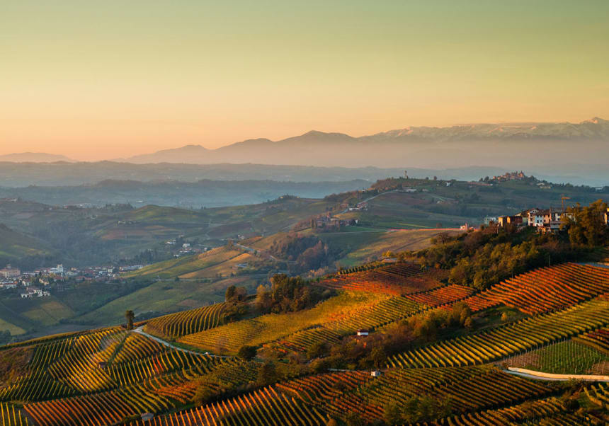 Höstlandskap i Piemonte