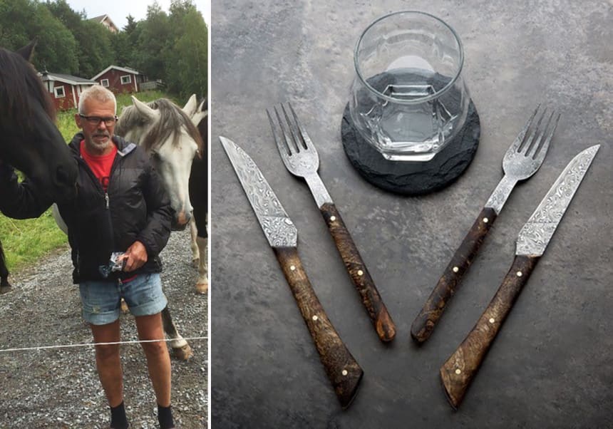 Torbjörn Lundström och hans knivar