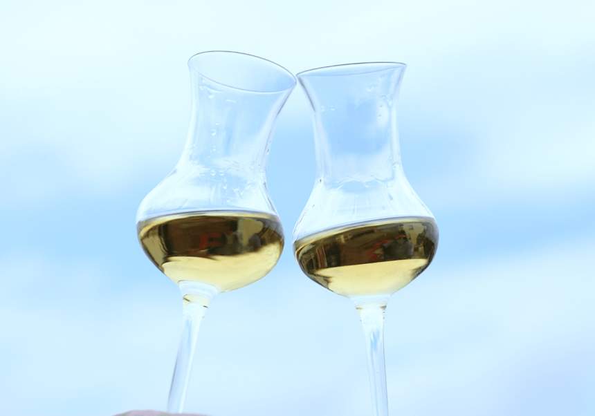 Två glas med grappa