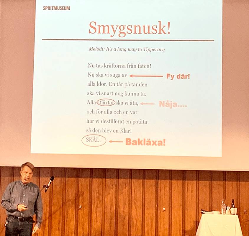 Lektion under SM i nyskrivna snapsvisor