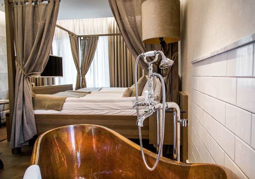 Hotellrum i Boutiqueavdelningen på Varbergs Stadshotell