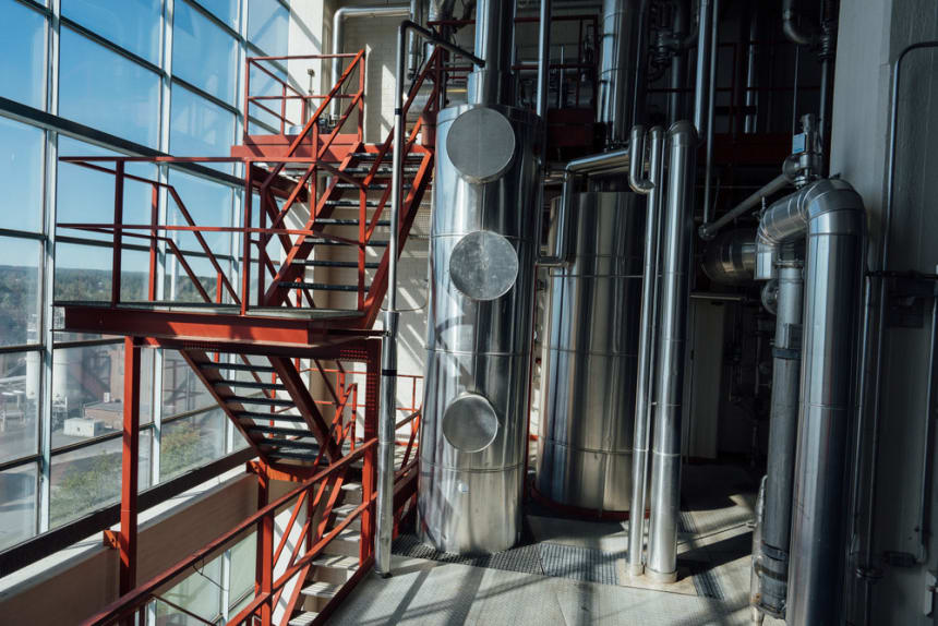 Machines in the Koskenkorva distillery