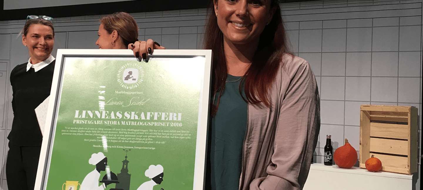 Linnéa Seidel - vinnare av Stora Matbloggspriset 2016