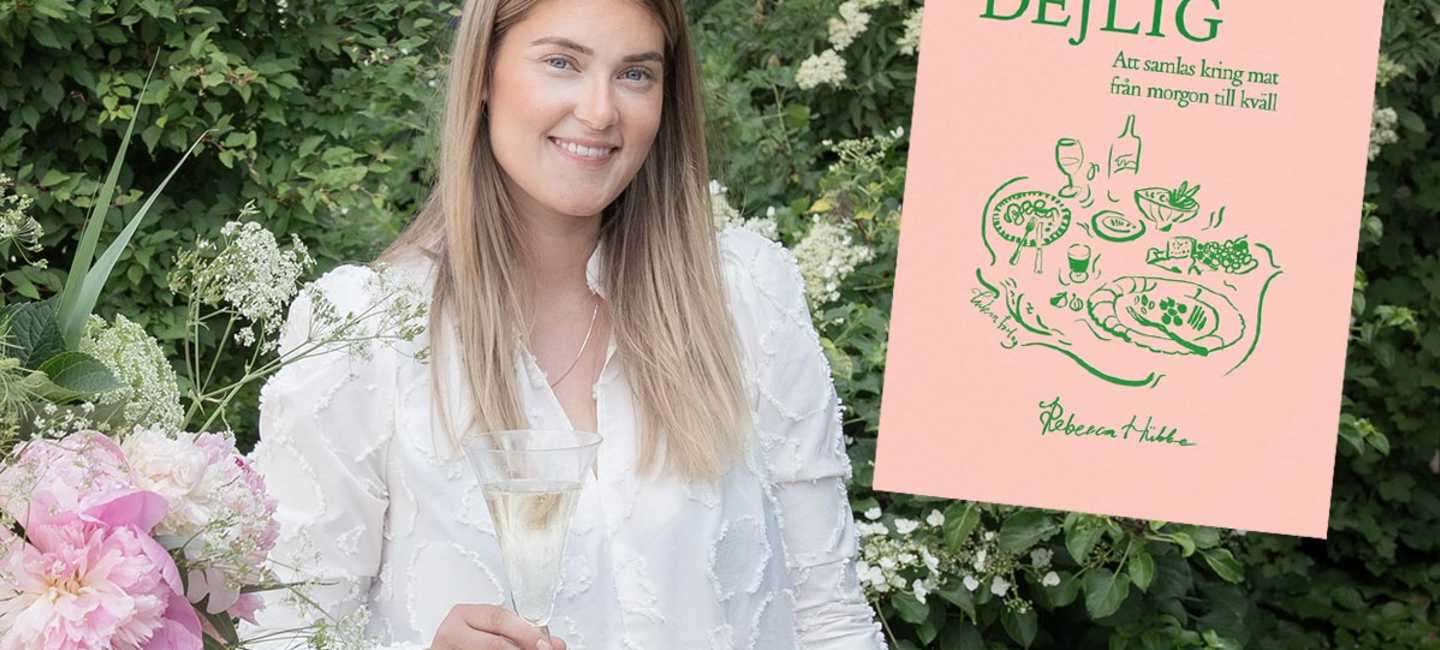 Rebecca Hübbe med bokomslag Dejlig