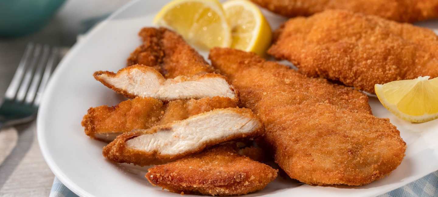 Kycklingschnitzel, recept för airfryer.