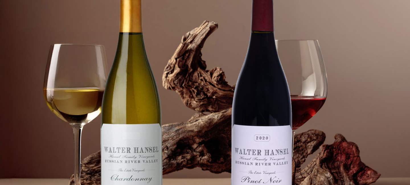 Walter Hansel Estate Chardonnay och Pinot Noir, nytt i tillfälligt sortiment vecka 5 2025.