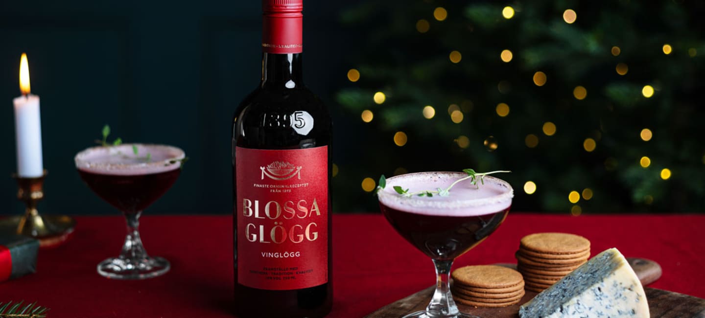 Glögg Martini med Blossa Vinglögg.