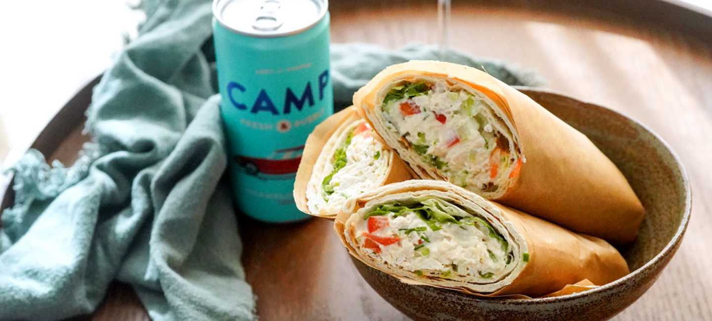 Kycklingwrap med CAMP Sparkling.