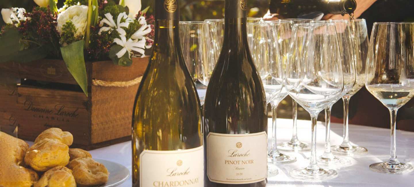 Chardonnay och Pinot Noir réserve från Laroche.