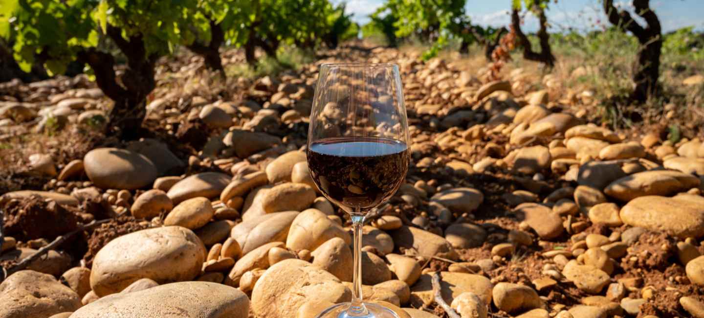 Vin i Châteauneuf-du-Pape.