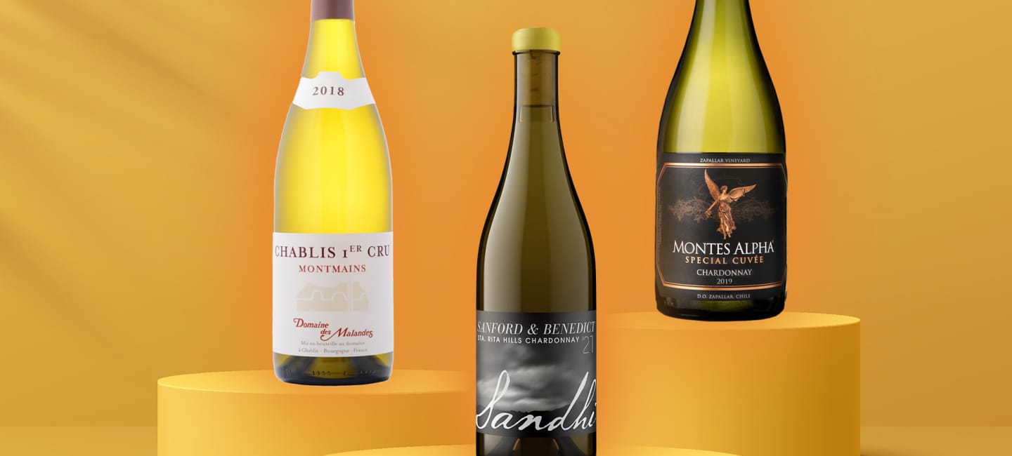Chardonnayviner från 3 länder