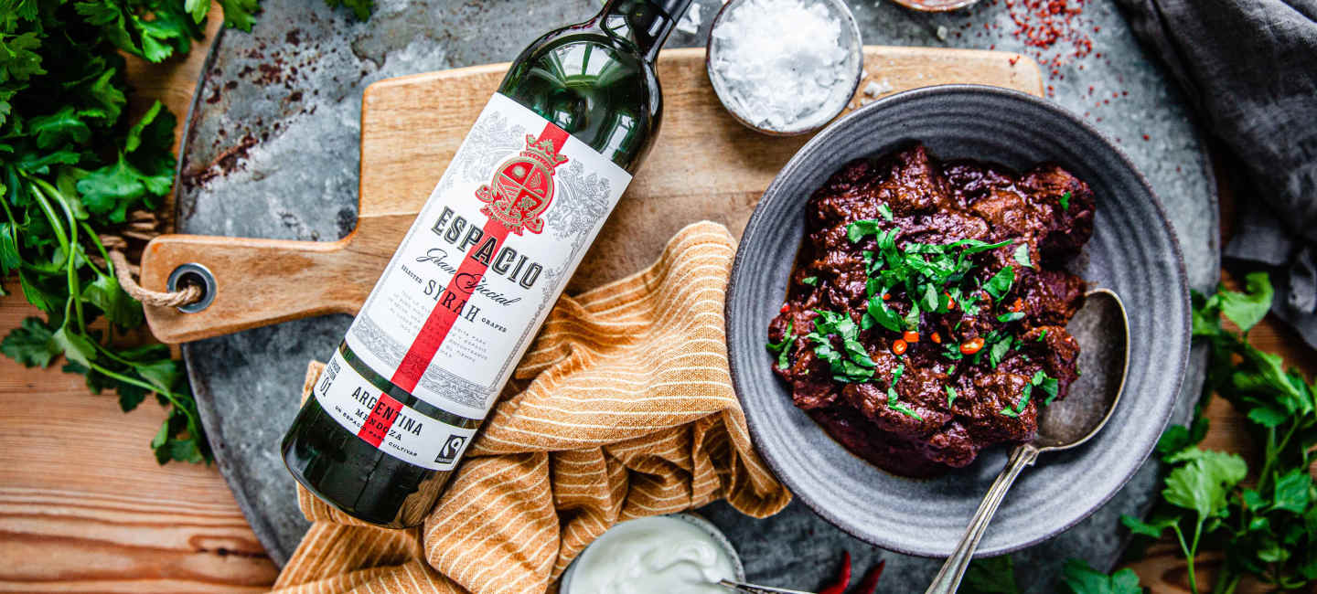 Högrevschili med Espacio Syrah.