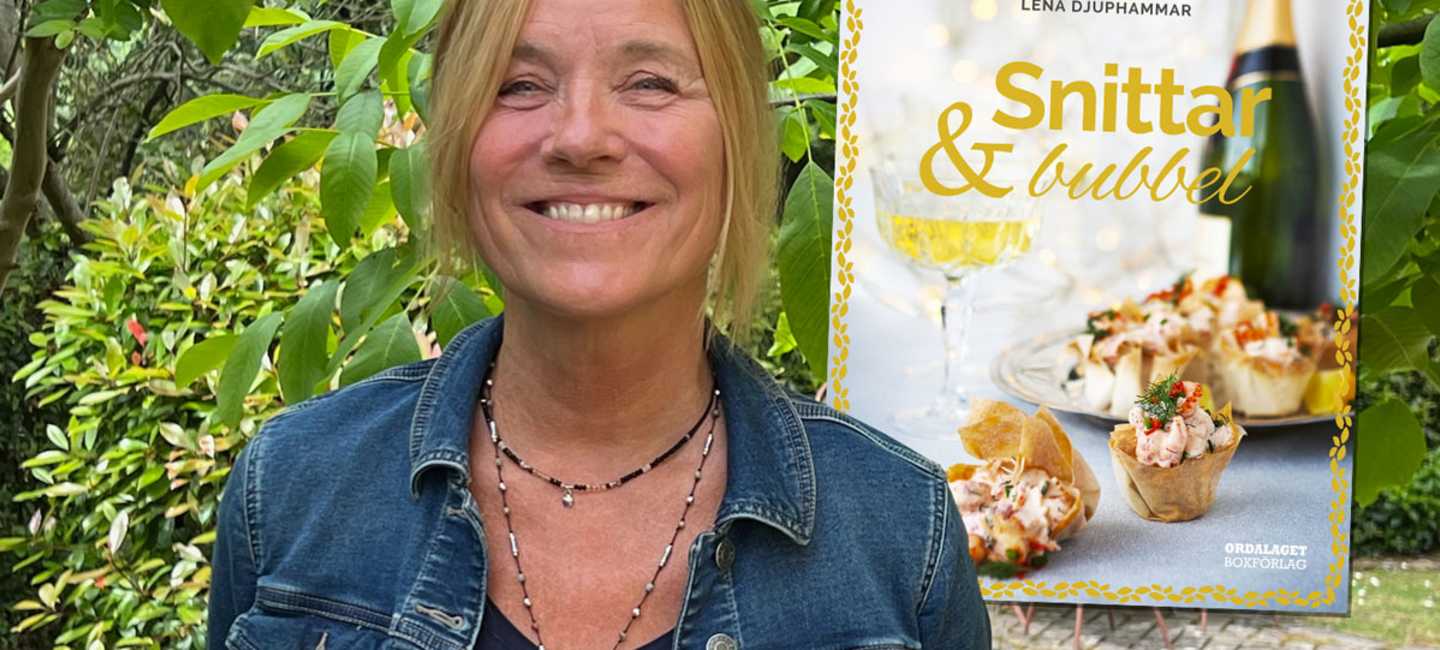 Lena Djuphammar med nya boken Snittar & bubbel.