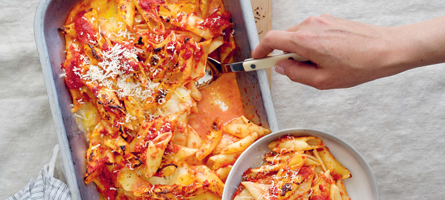 Gratinerad penne pasta