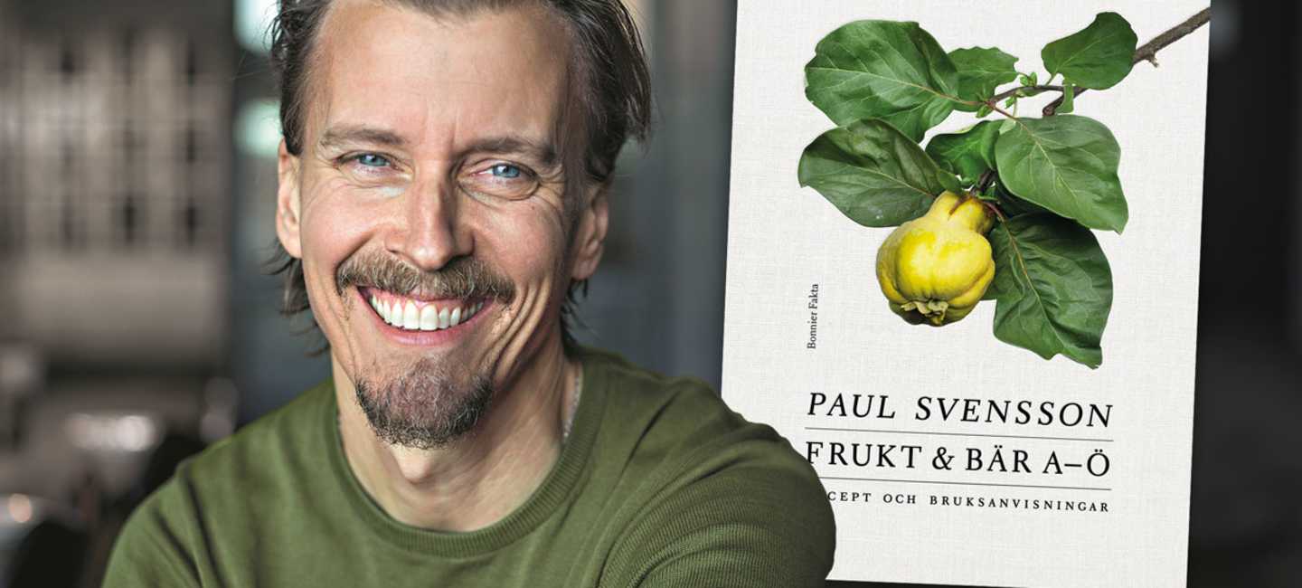 Paul Svensson och boken Frukt och bär A-Ö.