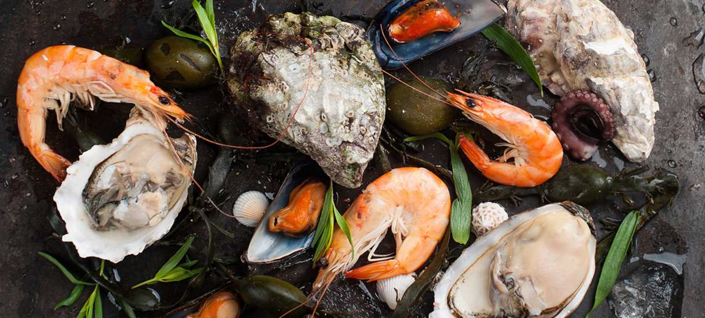 Räkor, musslor och ostron som alla smakar umami
