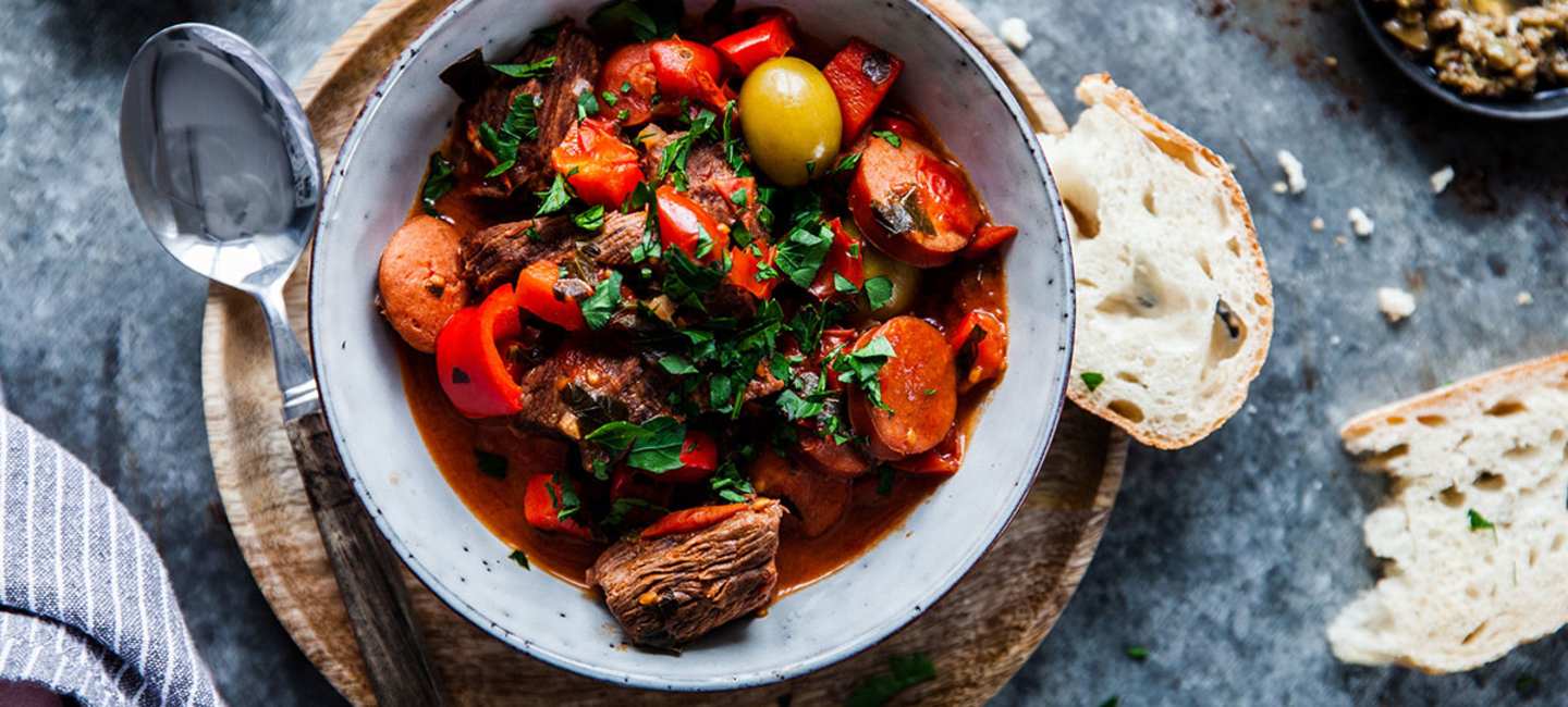 Spansk köttgryta med chorizo