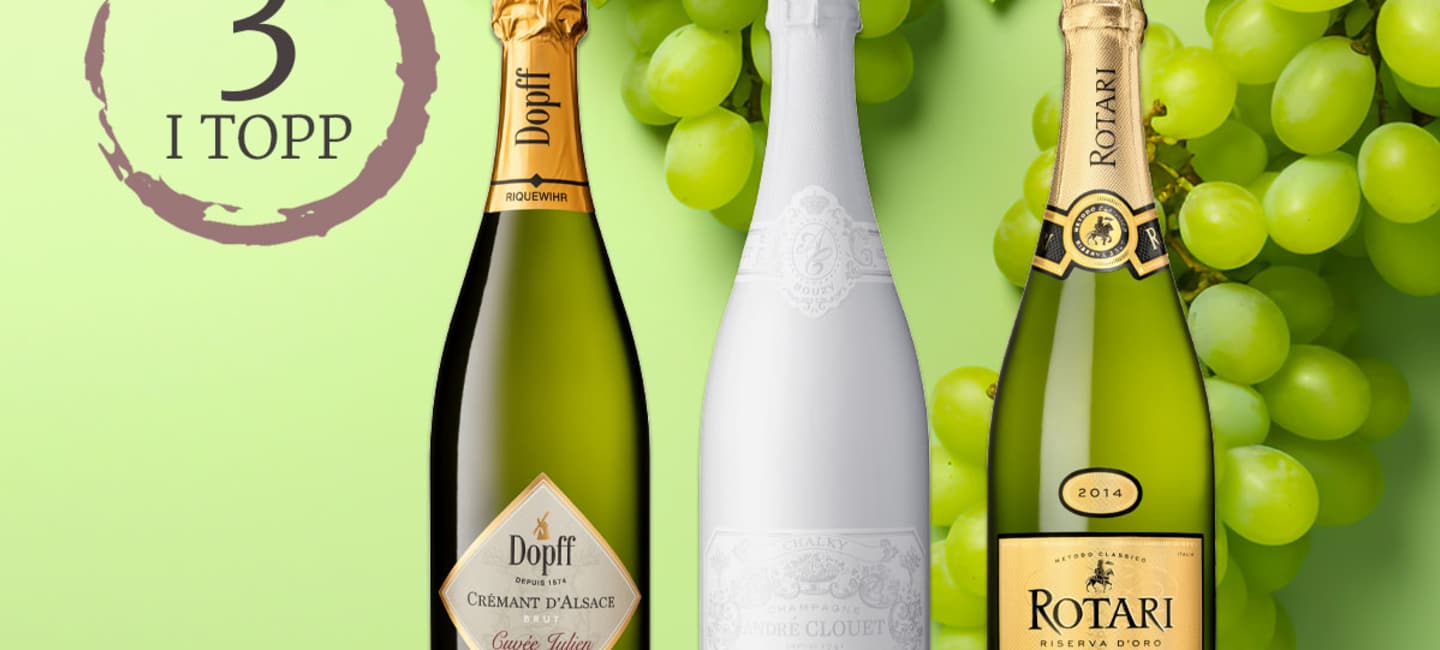 3 i topp med blanc de blancs.