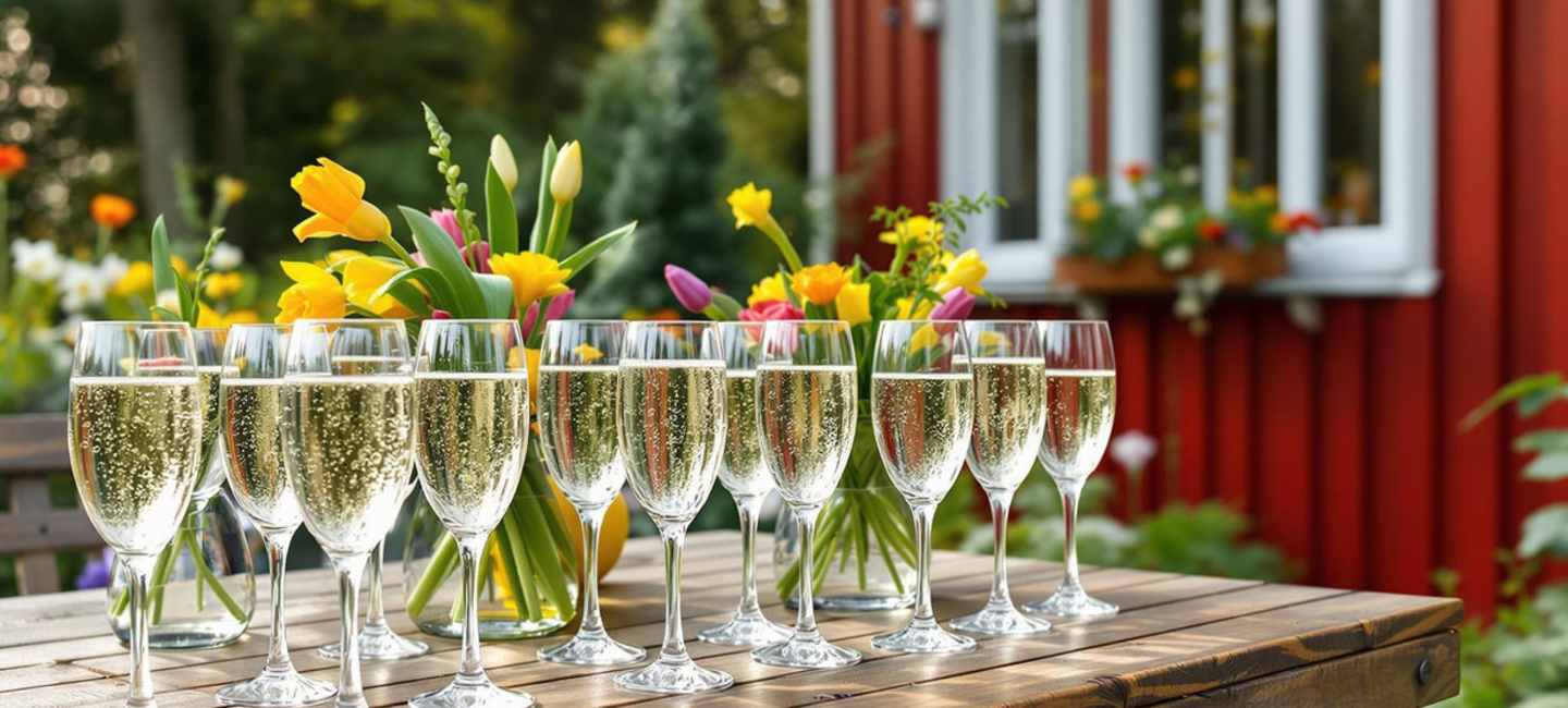 Bubbel och mousserande vin till Valborg, nationaldagen, studenten eller midsommar.