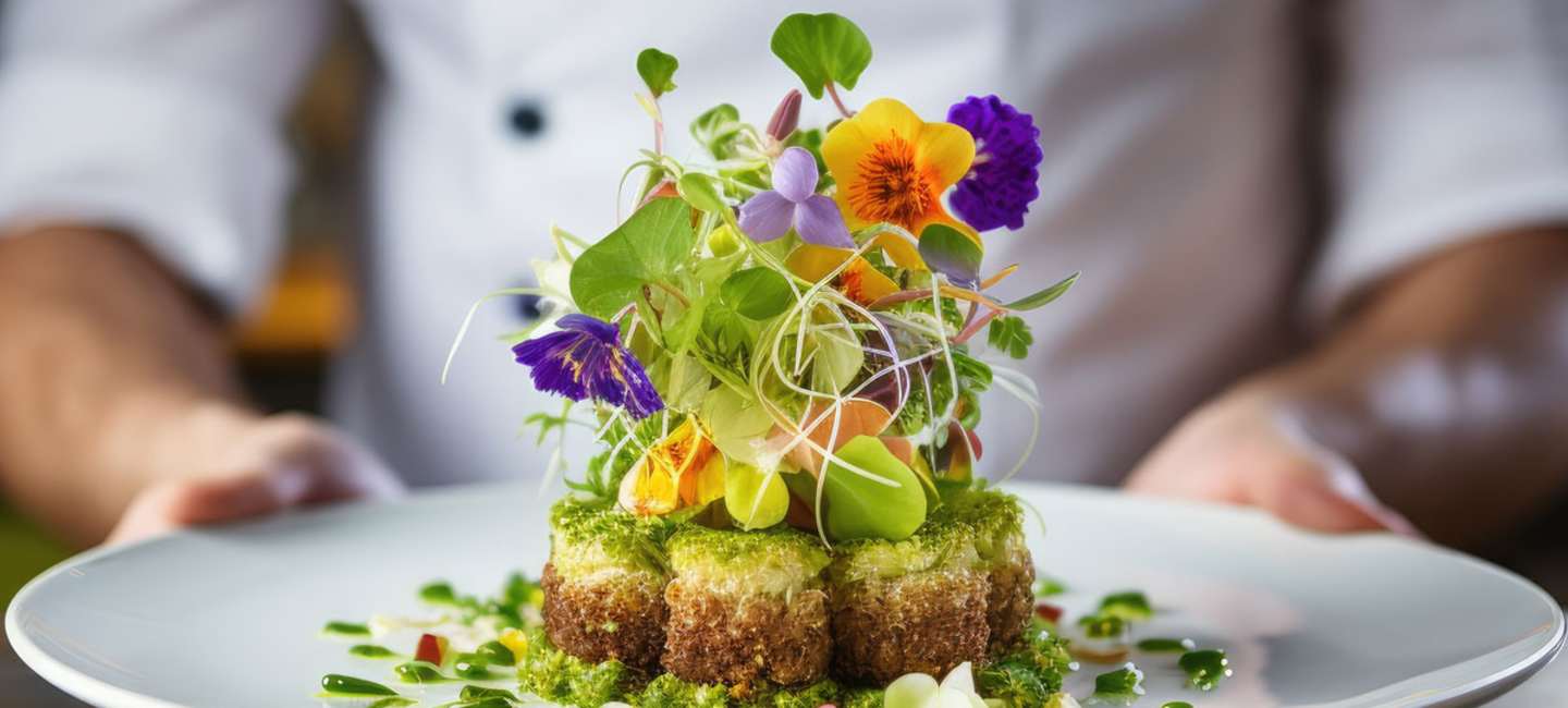 Rätt på en vegetarisk restaurang i Stockholm.