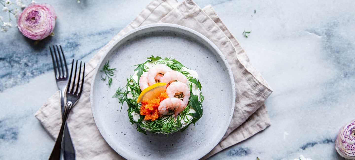 Bakelse med skagenröra