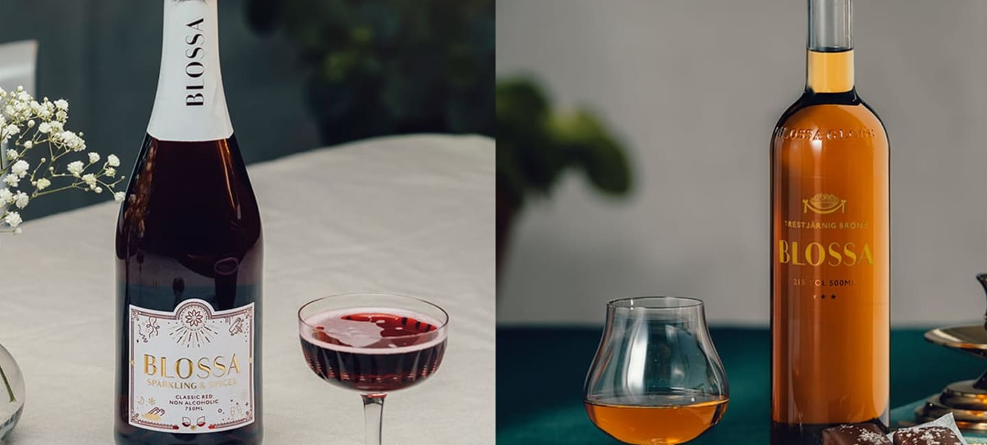 Blossa Sparkling & Spices Classic Red och  Blossa Trestjärnig Brons 