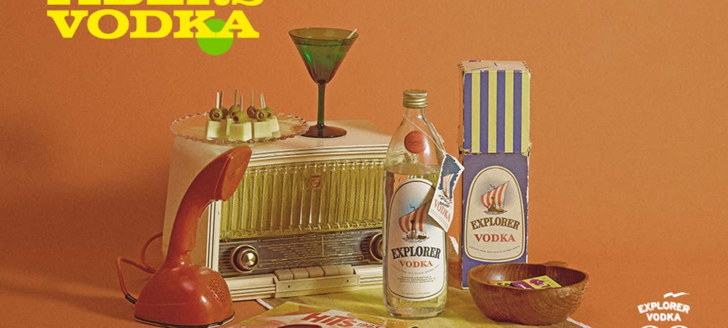 Explorer vodka med 60-tals prylar