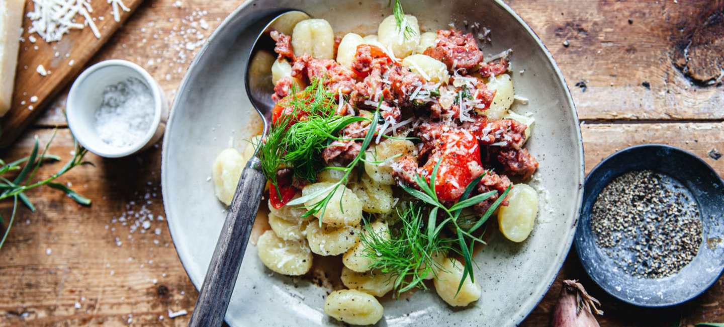 Gnocchi med salsiccia