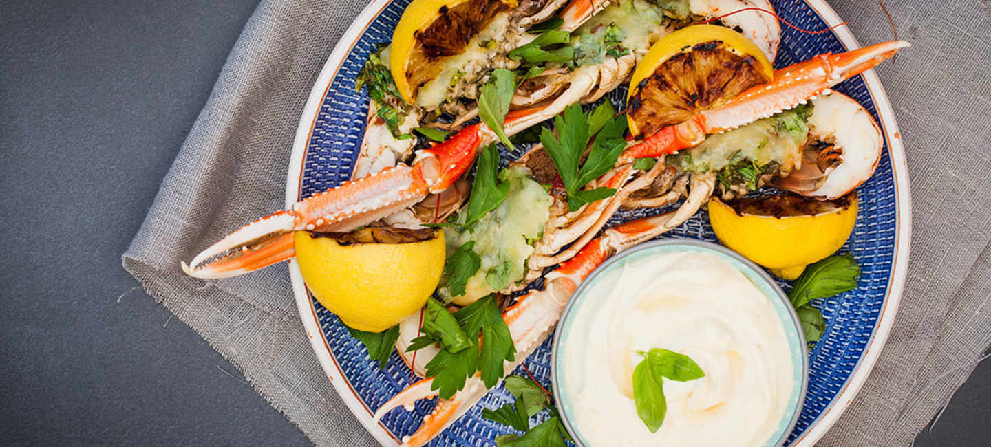 Gratinerade havskräftor med hemgjord aioli