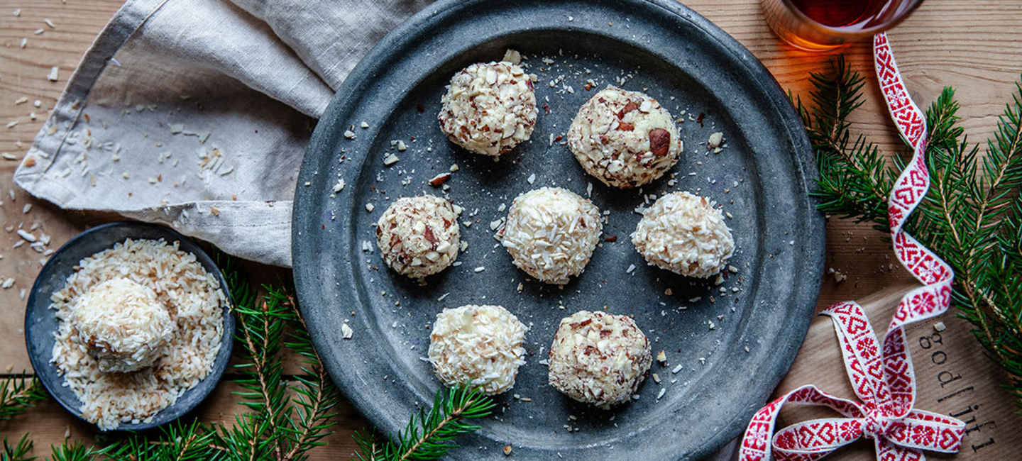 Vit chokladtryffel med cognac