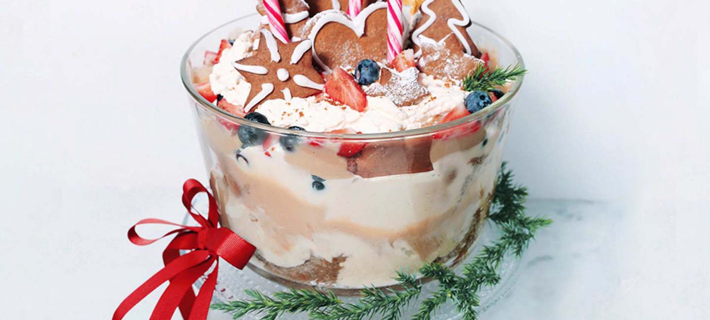 Jultrifle med pepparkakor