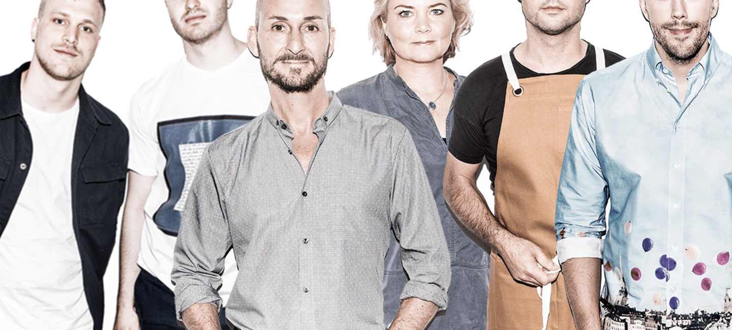 Fem av kockarna på Teatern i Stockholm