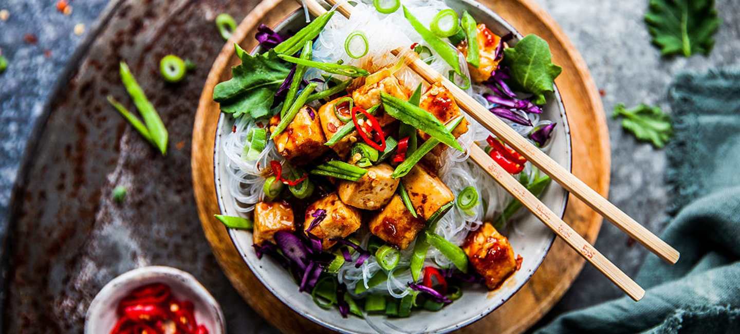 Krispig tofu i sötsur sås