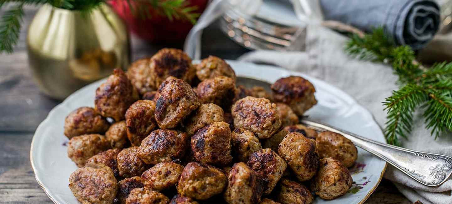 Julkryddade kycklingköttbullar