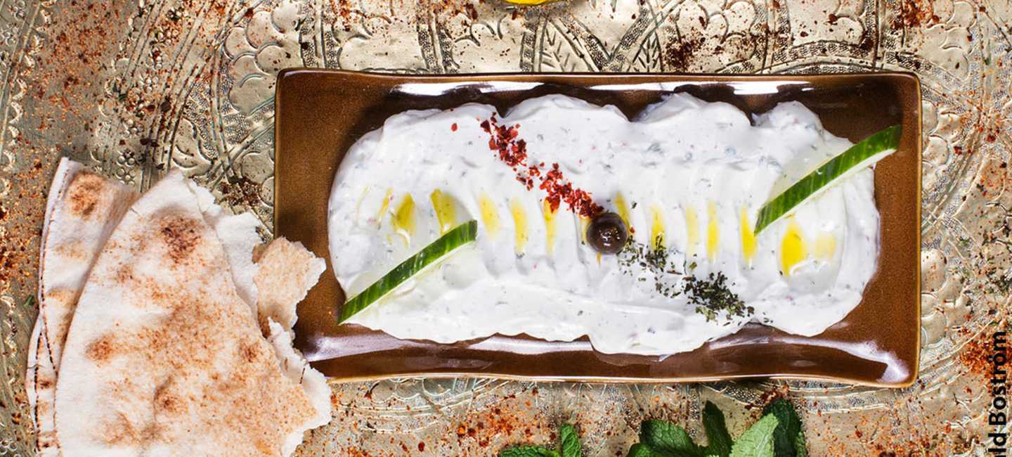 Labneh - yoghurtsås med mynta